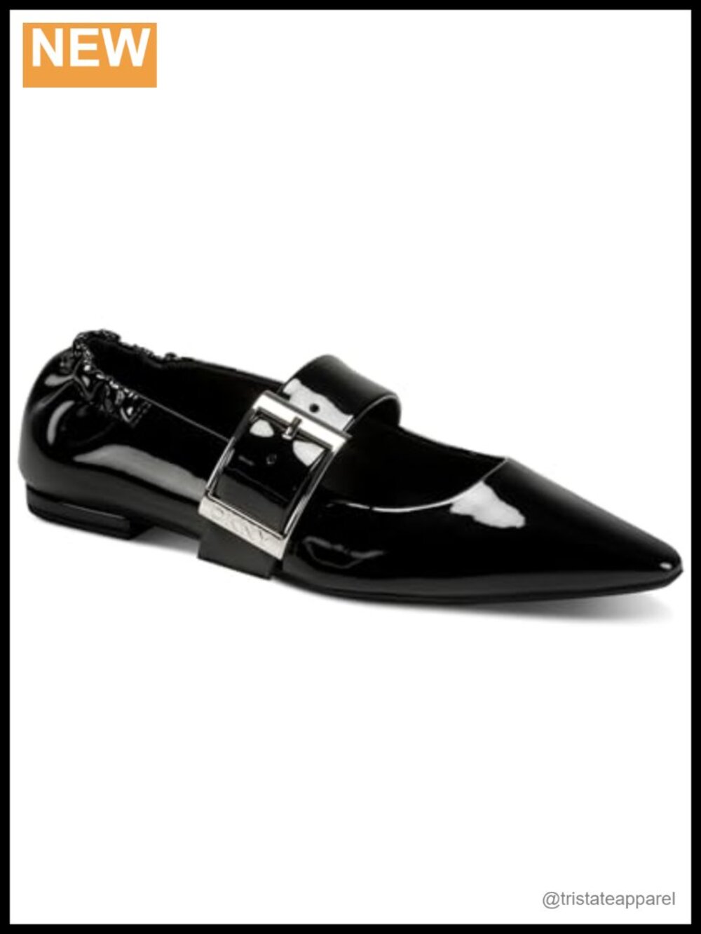 Cormic Ballet Flat with Buckle Pointed Toe Pull-On Casual Shoe